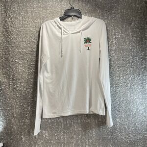 Anetik Hoodie Shirt Small White UPF 30+ Sun Tech Protection "There Is Hope" NWT